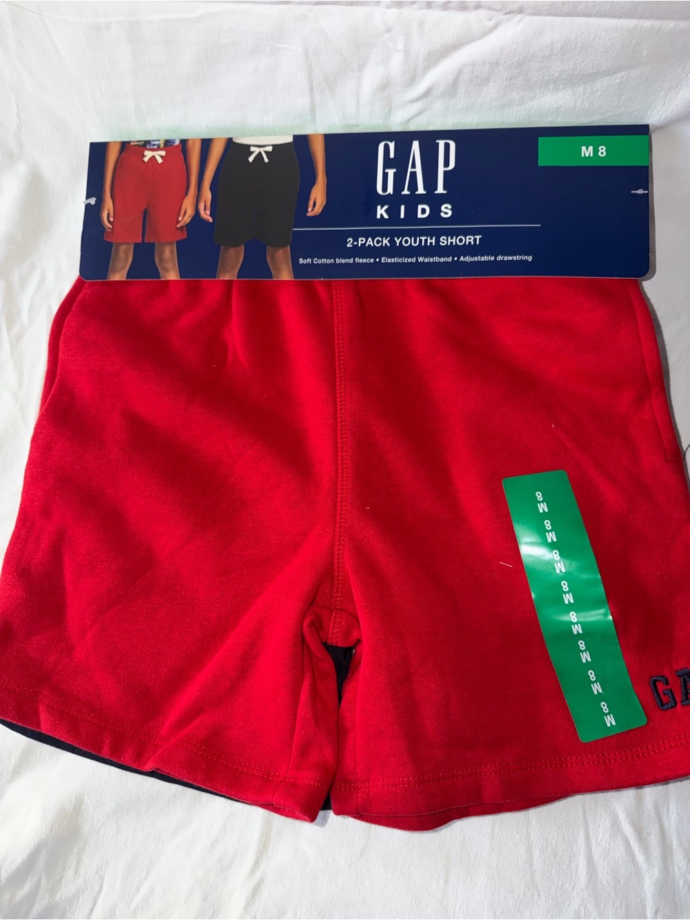 GAP Kids Red Athletic Shorts with Navy Trim